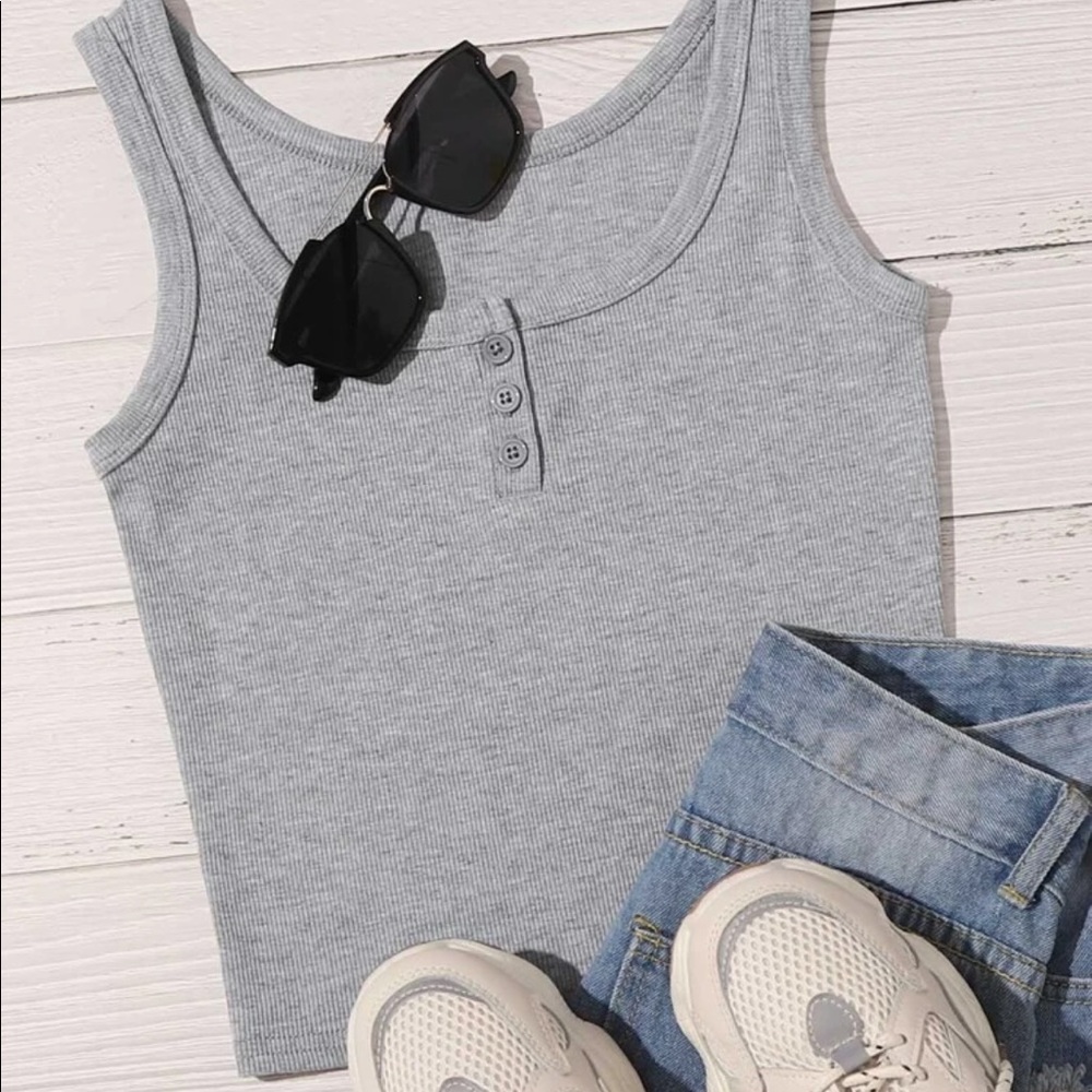 Grey cami crop top